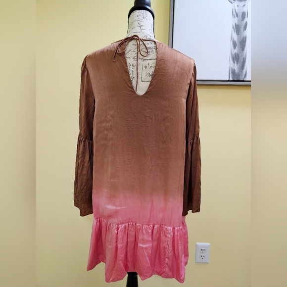 Cynthia Rowley Siena Ombre Swing Silk Dress - Picture 3 of 11